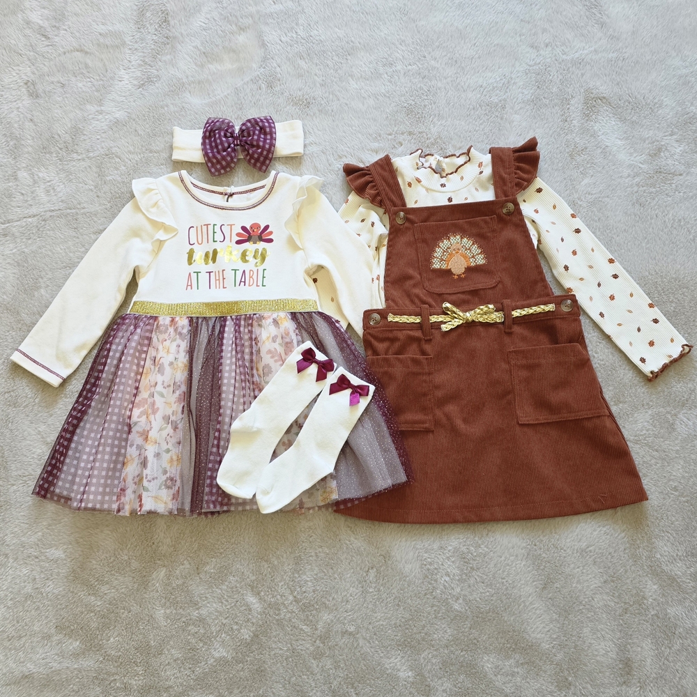 Baby Starters And Little Lass Thanksgiving Bundle For Baby Girls